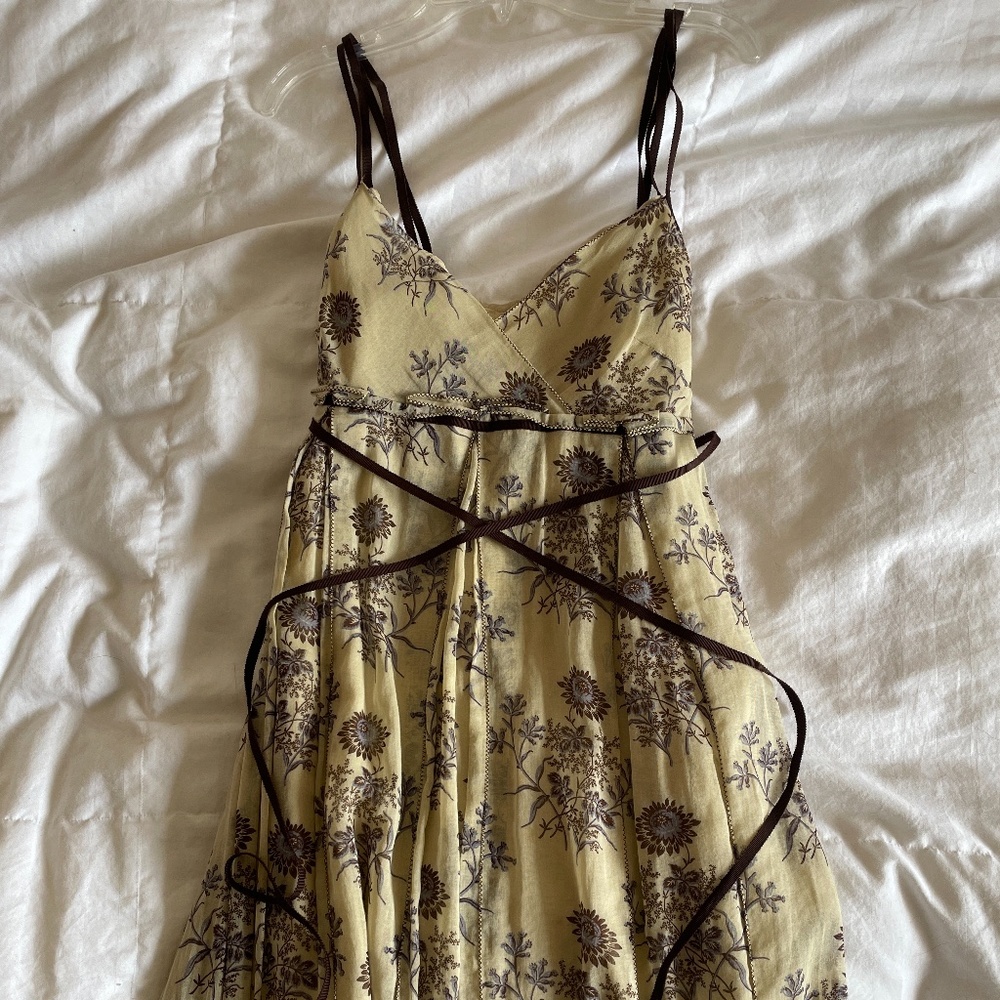 Blue floral dress vintage 90s